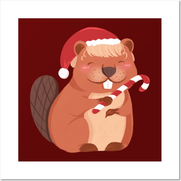 MERRY BEAVER Wall Art by Catarinabookdesigns